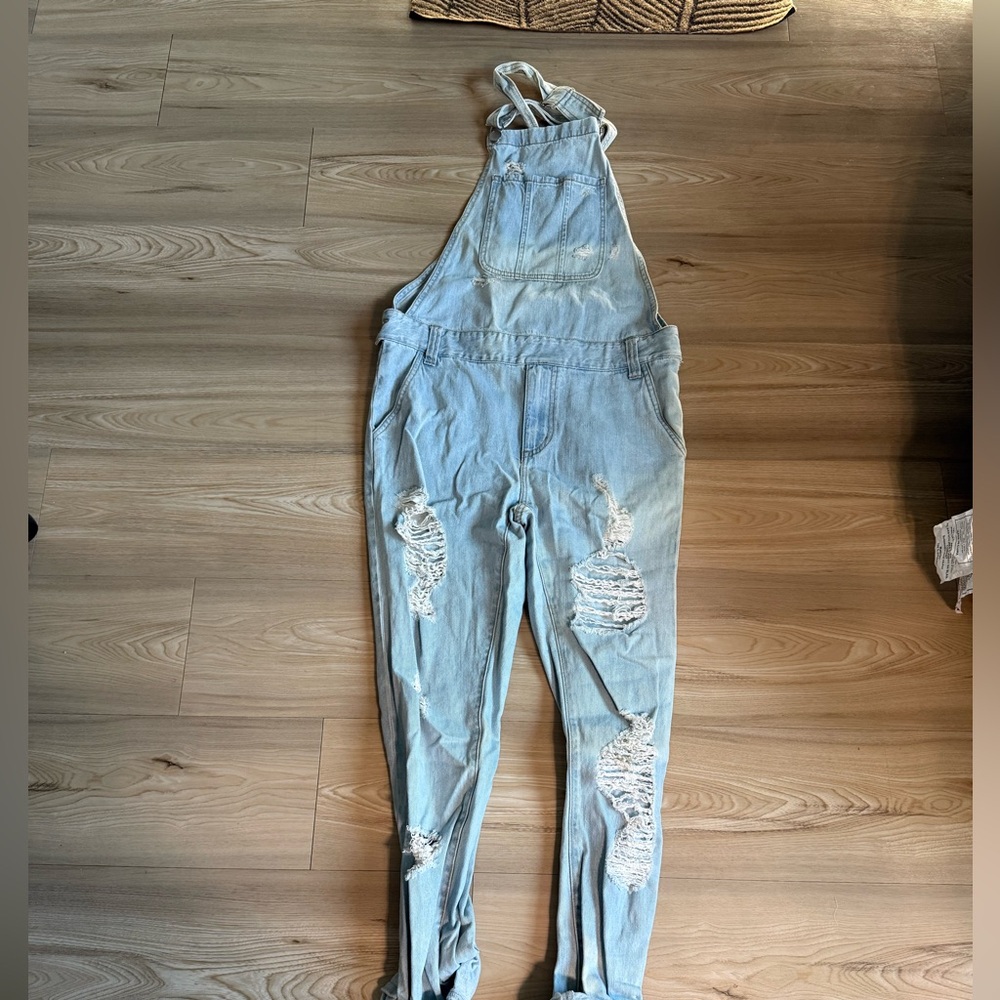 21men Light Blue Distressed Slim Straight Jeans